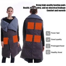 Blankets Electric Blanket Thicker Heater Soft Warming Wearable Heated USB Powered Multifunctional 3 Heating Levels With Pocket