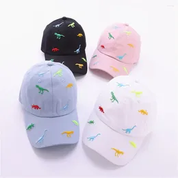 Ball Caps 1PC Kids Dinosaur Baseball Cap Children Embroidery Sun Hat 1-4 Years Girls Boys Spring Summer Outdoor Adjustable Peaked