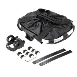 Bicycle Front Basket Bike Dog Carry Pouch MTB Cycling Handlebar Tube Hanging Basket 2in1 Detachable Fold Baggage Bag 3KG Load