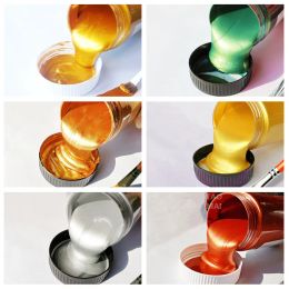 100/300ML Golden Paint Metallic Colour Waterproof Acrylic Paint Suitable for Statue Colouring DIY Hand-painted Graffiti Paint