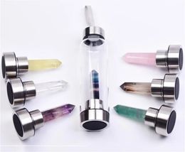 Wand Water Bottle Stone Crystal Home Colors Obelisk Gem Natural Healing Point Quartz Diamond 240409