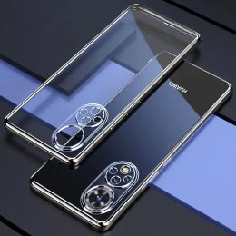 Luxury Plating Bumper Transparent Case On For Huawei Honour 50 60 70 80 Pro Se 20 Nova 9 Soft Silicone Clear Cover Honor50 Nova9
