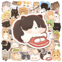 50/100pcs Cute Cat Stickers Notebook Stationary Scrapbook Laptop Phone Guitar Kawaii Animal Decal for Kids DIY Toy