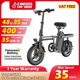 Bikes Mini Ebike 14INCH Folding Ectric Bicycs 48V30Ah Lithium Battery E Bike 400W Motor Foldab Ectric Bike L48