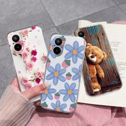 Case For Oppo Realme C67 4G Clear Phone Cases Pretty Sweetgirl Soft Silicone Shockproof Back Cover Shell For RealmeC67 4G Funda