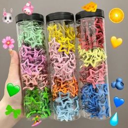 10-20Pcs/Set Star Hair Clips for Kids Girls Solid Color Headwear Alloy Barrettes Cute Glitter BB Clips Hairpins Hair Accessories