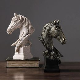 Horse Head Bust Statue -Finished Table Sculpture for Housewarming Gift
