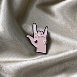 Creative Finger Shaped Korean Band BTS JungKook Brooch Enamel Army Music Album Badge Metal Backpack Clothing Lapel Pins Souvenir