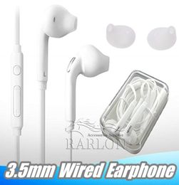 35mm Inear Earphones wired Headphone Earbuds Headset With Mic Volume Control For Samsung Galaxy S6 S8 S9 with retail package2910557
