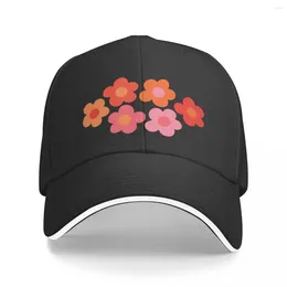 Ball Caps Flowerfull On Plum (happy Boho Retro Floral Pattern) Baseball Cap Sports Big Size Hat Women Hats Men's