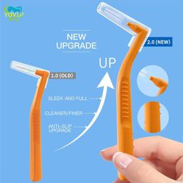 5Pcs L-shaped Orthodontics Braces Interdental Brush Clean Between Teeth Mini Toothbrush Inter Dental Cleaning Travel Portable