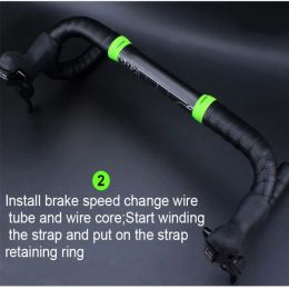 Waterproof Handlebar Tape Plug Fixed Ring Non-Sleeve Anti-skip Bicycle Handlebar Tape Fixed Elasticity Road Bike Fixing Belt