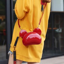 Bag Package 2024 Summer Jell-o Ear Cartoon Cute Casual Fashion One Shoulder Messenger Mini Cell Phone