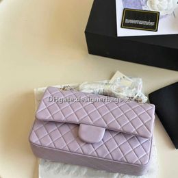 Retail Luxury Bag Shop 90% Fragrance Factory Wholesale Small High Sense 2024 Lingge New Women's Chain Temperament Single Shoulder Msenger Purple series purse