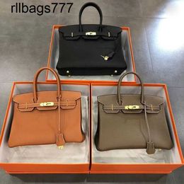 Designer Leather Handbag Bk 30 Same Top Layer Cowhide Litchi Pattern Large Capacity Hand-held Single Shoulder Messenger Bag