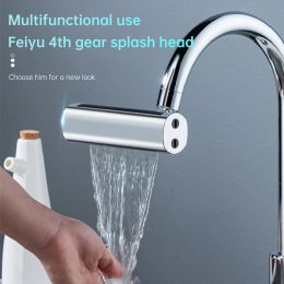Waterfall Kitchen Faucet 3 Speed Water Outlet Universal Faucet Multifunctional Rotating Nozzle Anti Splashing Foaming Wiping