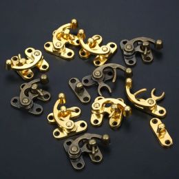 10pcs Vintage Hardware Hasps Decorative Jewellery Gift Wine Wooden Box Suitcase Latch Clasps with Screws Zinc Alloy 29*33mm