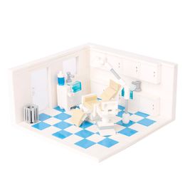 MOC City Street View Dental Scene Model Building Blocks Hospital Doctor Nurse Medical Treatment Chair Bricks Friends Toys Gifts