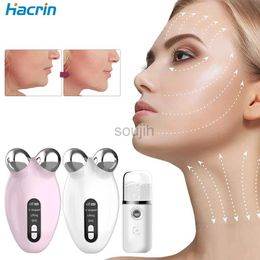Face Massager Facial Massager EMS Roller Microcurrent Massager for Face Electric Double Chin Reducer Remove Vibrator Anti-cellulite Lifting 240409