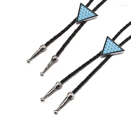 Bow Ties Lariat Bolo Tie Triangular Pendant Necklace Cool Chokers Unisex Collar Jewellery 066C