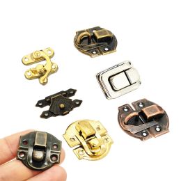 10pcs Outer Cabinet Lock 30mm Antique Hasps Catch Latches for Box Case Toggle Wood Wine Box Latch Toggle Latch With Screws