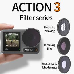 Cameras Camera Lens Philtre for DJI Action 3 Parts 8/16/32/64 ND NDPL CPL MCUV NIGHT STAR Philtre Kit for DJI Osmo Action 3 Accessories