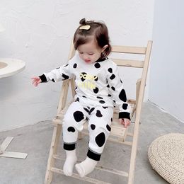 Children Pajamas Baby Clothing Set Kids Unicorn Cartoon Sleepwear Autumn Cotton Nightwear Boys Girls Animal Pyjamas Pijamas 240325