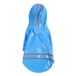 Dog Apparel Fashion Pet Rainy Days Slicker Rain Light-reflecting Hooded Raincoat - Size M (Red)