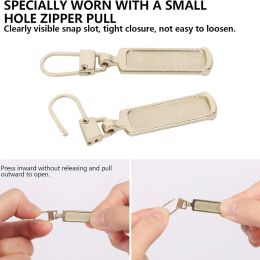 Detachable Metal Zipper Puller Replacement Tab Zipper Sliders Head Repair Kit for Suitcases Bags Coat Clothing DIY Sewing Craft