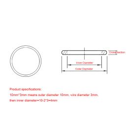 50pcs Red VMQ Silicone O Ring Gasket CS 1.5mm OD 4/4.5/5.5/6.5/7.5/8.5/9.5/10.5/11.5/12.5/13.5/14.5mm Food Grade O-Ring Seal