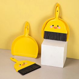 1Set Mini Desktop Broom Dustpan Suit Multipurpose Student Cleaning Supplies Household for Kindergarten Student Clean Tool