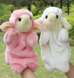 Super Kawaii Lamb Sheep Hand Puppets Plush Toys Family Kids Educational Dolls Gift9343666