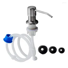 Liquid Soap Dispenser Sink Built In Countertop Pump Head With 45.5Inch Extension Tube Kit Fit For Kitchen