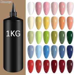 Gel Rormays 1KG 60 Colour Gel Varnish Gel Polish 1000ml Matte Finish Enhancement Gel longlasting Shiny Absorption UV LED Nail Polish