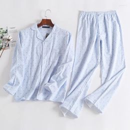 Home Clothing Polka Dot Full Sleeve Women's Pajama Sets Long Trouser Loose Casual Pockets Womans Sleepwear Autumn Winter Female Lounge