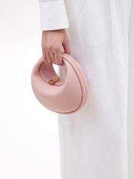 gerçek kadınlar Luna Yarım Tasarımcı Hilal Songmont çanta çanta çanta deri ay sade sanat eserleri buzağı kilidi mini alt koltuk çanta çantası çapraz vücut hobo debriyaj çanta