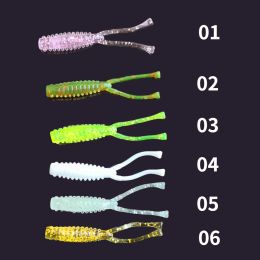 Ajing Soft Fishing Lure 20pcs 0.26g 4cm Silicone Bass Rockfish Swimbait Jigging Plastic Baits Worm