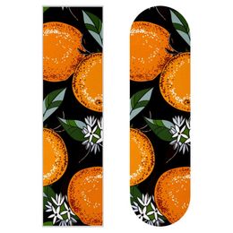 Kawaii Oranges Skateboard Grip Tape Sheet,Longboard Griptape Sandpaper for Rollerboard,Waterproof Scooter Grip Tape -33X 9Inch