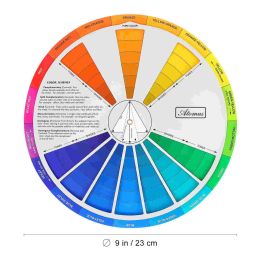 HEALIFTY Color Learning Watercolor Wheel Class Teaching Tool for Makeup Blending Painting Circle