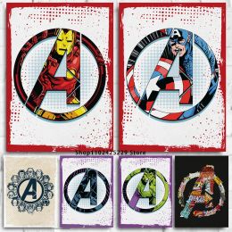 Classic Comic Characters Heroes Poster Canvas Printing A-Letter Alliance Wall Art Prints Classic Movie Comic Wall Art Decoration