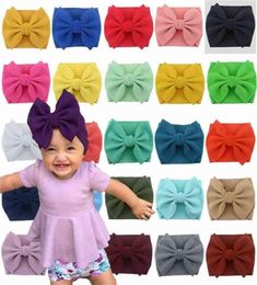 2021 Kids Hair Accessories Polyester Foam Cloth Bow Headband Baby Girls Knitting Headbands Children039s Headdress G4EQLYE5435112