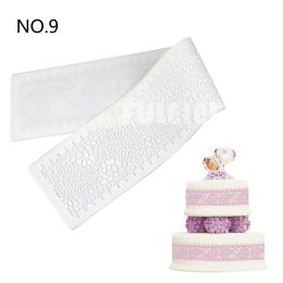 11 Style Silicone Mould Lace Mat Fondant Cake Decorating Tools Biscuits Cupcake Sugar Lace Wedding Cake Baking Mat