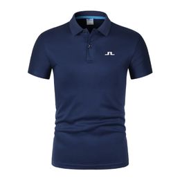 2024 Summer Mens JLindeberg Golf Short Sleeve Polo Shirt Mesh Cloth Breathable Business Fashion T-shirt Mens Clothing 240408