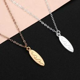 Pendant Necklaces Todorova Surfboard Pendant Necklace for Mens Surfing Dainty I Love Surfer Necklace Wave Summer Fashion Beach Jewelry GiftsQ