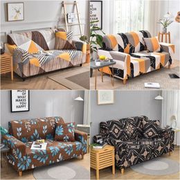 Chair Covers Elastic Prints Sofa For Living Room Geometric Armchair Couch Cover Loveseat Corner L Shaped Slipcover Fundas De