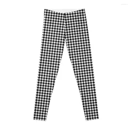 Active Pants Houndstooth Black And White Chequered Leggings Sportswear Woman Gym 2024 Push Up Tights For Womens