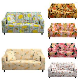 Chair Covers Geometric Fruit Print High Quality Stretch Sofa Seat Cushion Cover Furniture Protection Pet Kids Washable RemovableCover