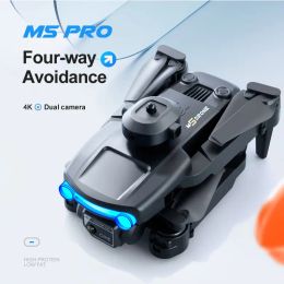 Drones M5 Rc Drone Obstacle Avoidance Optical Flow Location Wifi Fpv with 4k Dual Hd Camera Altitude Hold Mode Foldable Quadcopter Rtf