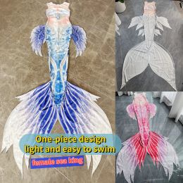 Adult Big Mermaid Tail Swimsuit One-Piece Man Woman Can Instal Fins Swim Cosplay Beauty Gifts 2023 Original New Hot Sale