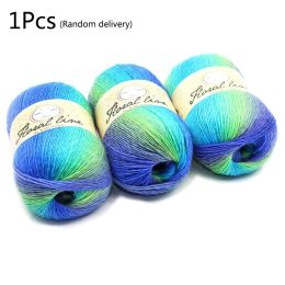 Wool Yarn Thread Soft Worsted Yarn Rainbow Handamde Crochet Supplies